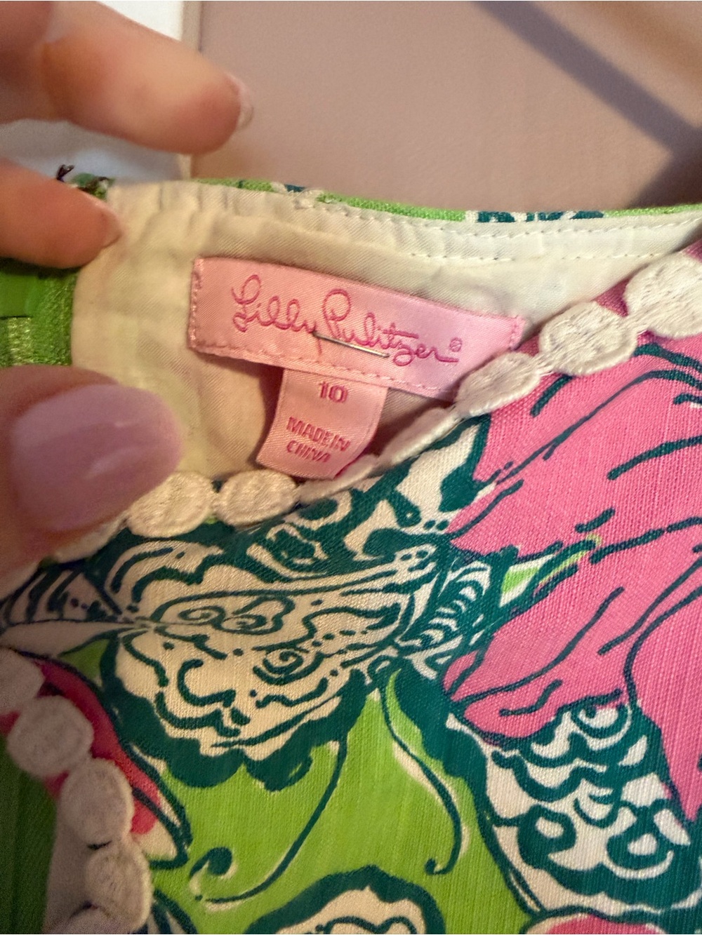 Lilly Pulitzer Pink, Green & Teal Floral Shift Dress - Picture 4 of 5